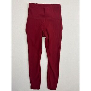 Lululemon Wunder Train High-Rise Tights 25" Red Merlot Mesh Everlux Size‎ 4